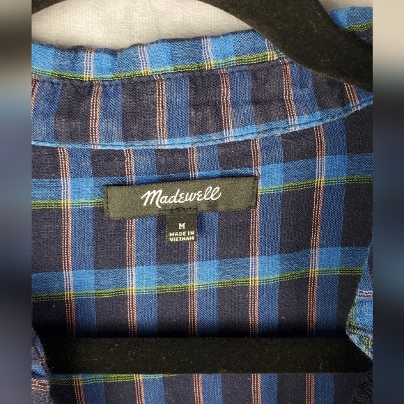 Madewell Double-Faced Park‎ Popover Shirt in Plaid Cotton Size M - Picture 8 of 11
